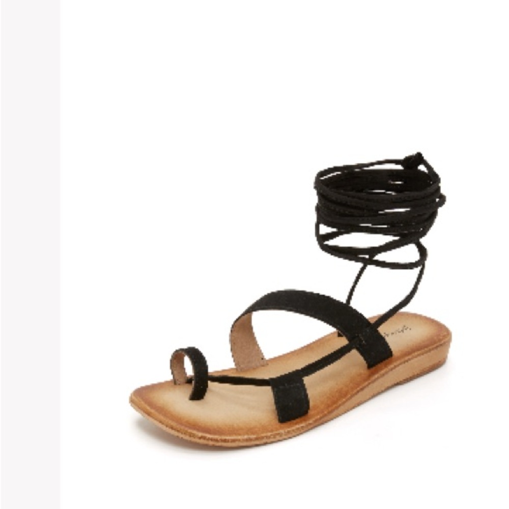 Jeffrey Campbell Black Lace-Up Sandals